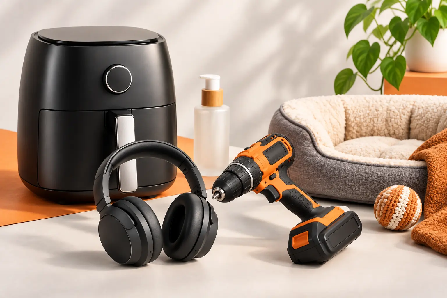 Selección de productos de hogar, tecnología, bricolaje, belleza y mascotas
