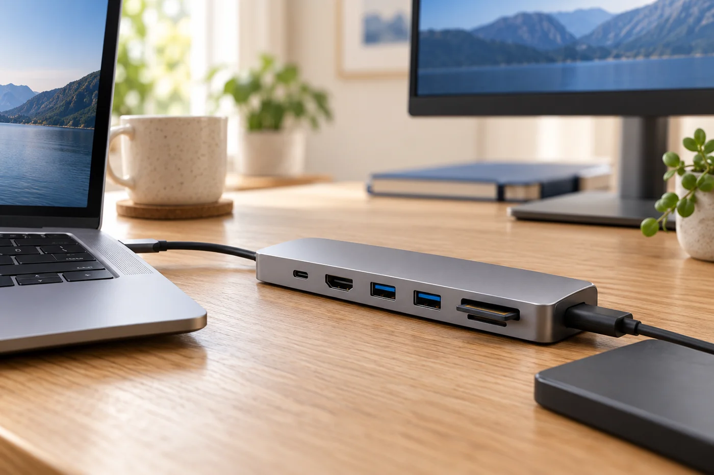 Hubs USB-C para portátil con HDMI y carga: cuatro opciones según tu uso